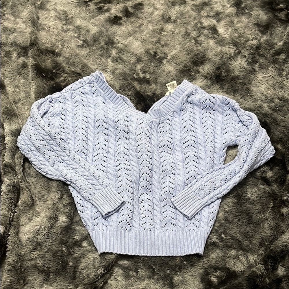 Jessica Simpson Soft Blue V-Neck Sweater